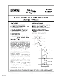 Click here to download INA2137UA/2K5E4 Datasheet