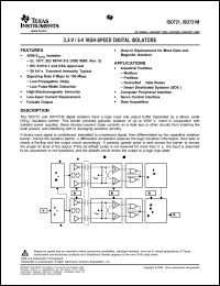 Click here to download ISO721MDRG4 Datasheet