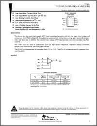 Click here to download LF411CDE4 Datasheet