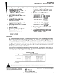 Click here to download MSP430F417IPMR Datasheet