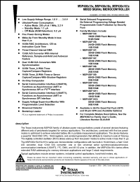 Click here to download MSP430F167 Datasheet