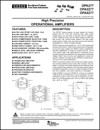 Click here to download OPA277AIDRMTG4 Datasheet