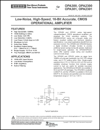 Click here to download OPA301AIDBVRG4 Datasheet