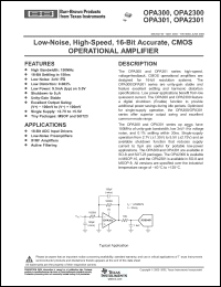 Click here to download OPA2301AIDGKT Datasheet