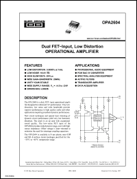 Click here to download OPA2604AU/2K5E4 Datasheet