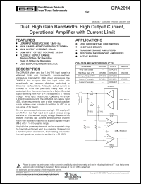Click here to download OPA2614IDTJ Datasheet