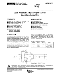 Click here to download OPA2677HG3 Datasheet