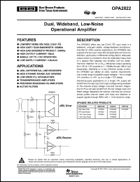 Click here to download OPA2822UG4 Datasheet