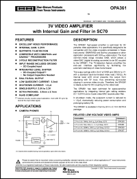 Click here to download OPA361AIDCKTG4 Datasheet