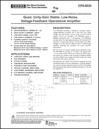 Click here to download OPA4820ID Datasheet