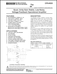 Click here to download OPA4820 Datasheet