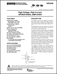 Click here to download OPA548F/500G3 Datasheet