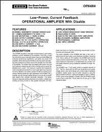 Click here to download OPA684IDBVRG4 Datasheet