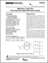 Click here to download OPA692IDBVRG4 Datasheet