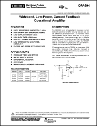 Click here to download OPA694IDBVTG4 Datasheet