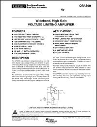 Click here to download OPA699 Datasheet