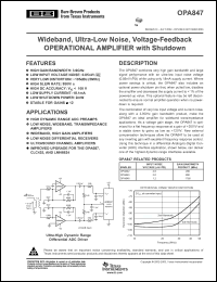 Click here to download OPA847IDBVRG4 Datasheet