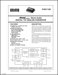 Click here to download PCM1718E/2KG4 Datasheet