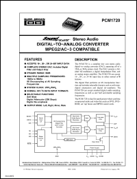 Click here to download PCM1720EG4 Datasheet