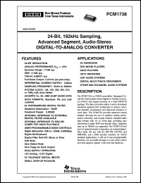 Click here to download PCM1738E/2K Datasheet