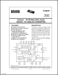 Click here to download PCM63P-1 Datasheet