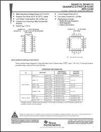 Click here to download SN74HC175PWTE4 Datasheet