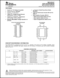 Click here to download SN74LV541ATPWTE4 Datasheet