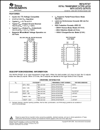 Click here to download SN74LV573ATPWE4 Datasheet