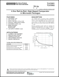 Click here to download TLV3501AIDBVRG4 Datasheet