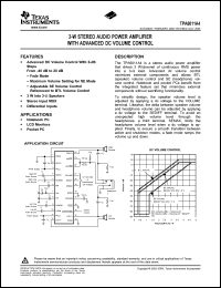 Click here to download TPA6011A4PWPG4 Datasheet