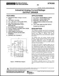 Click here to download XTR300AIRGWT Datasheet
