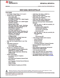 Click here to download MSP430F5436AIZQWR Datasheet