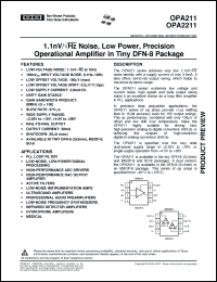 Click here to download OPA211AIDGKR Datasheet