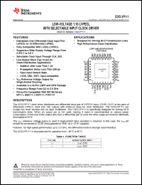 Click here to download CDCLVP111VF Datasheet