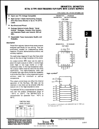 Click here to download SN74HCT574J Datasheet