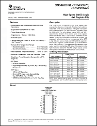 Click here to download CD74HC670MG4 Datasheet