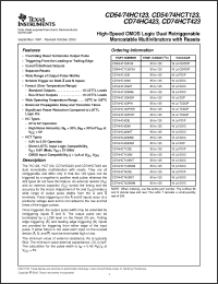 Click here to download CD74HCT123M96G4 Datasheet