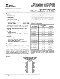 Click here to download CD74HCT4060MTG4 Datasheet