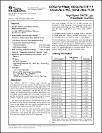 Click here to download CD74HC161MTG4 Datasheet