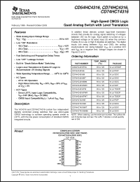 Click here to download CD74HC4316MG4 Datasheet