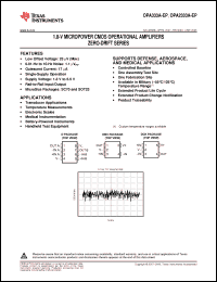 Click here to download OPA333A-EP Datasheet