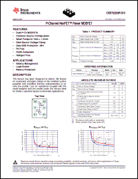 Click here to download CSD75205W1015 Datasheet