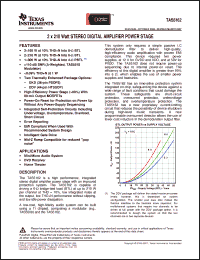 Click here to download TAS5162DDV Datasheet