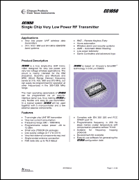 Click here to download CC1050T Datasheet