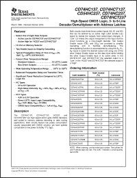 Click here to download CD74HC137_08 Datasheet