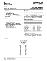 Click here to download CD74AC245SM96G4 Datasheet