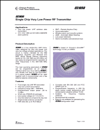 Click here to download CC1050_07 Datasheet