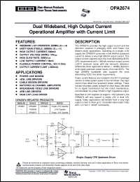 Click here to download OPA2674I-14DG4 Datasheet