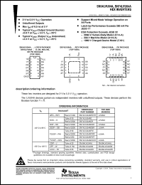 Click here to download SN54LVU04A_101 Datasheet