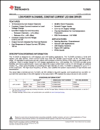 Click here to download TLC5925IDBQR Datasheet